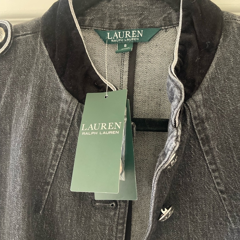 FLASH SALE 💋 • Lauren Ralph Lauren • Vintage Black Military Jacket - Picture 2 of 10